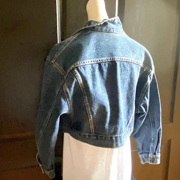 Vintage REAL 80s oversized Dolman Guess Marciano Crop Jacket S 🇺🇸 - Picture 6 of 14